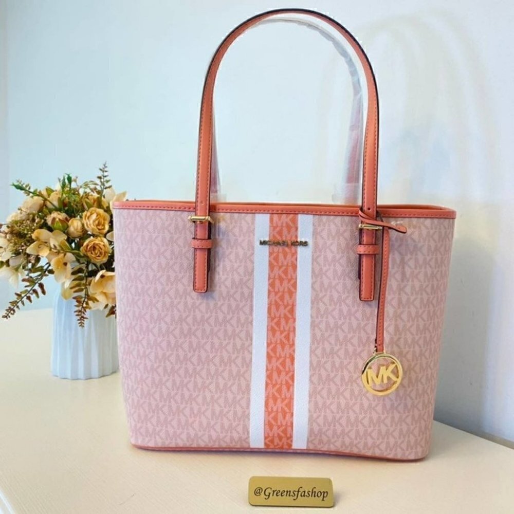 Michael Kors purse Jet Set Travel Medium Carryall tote Sherbert Multi
